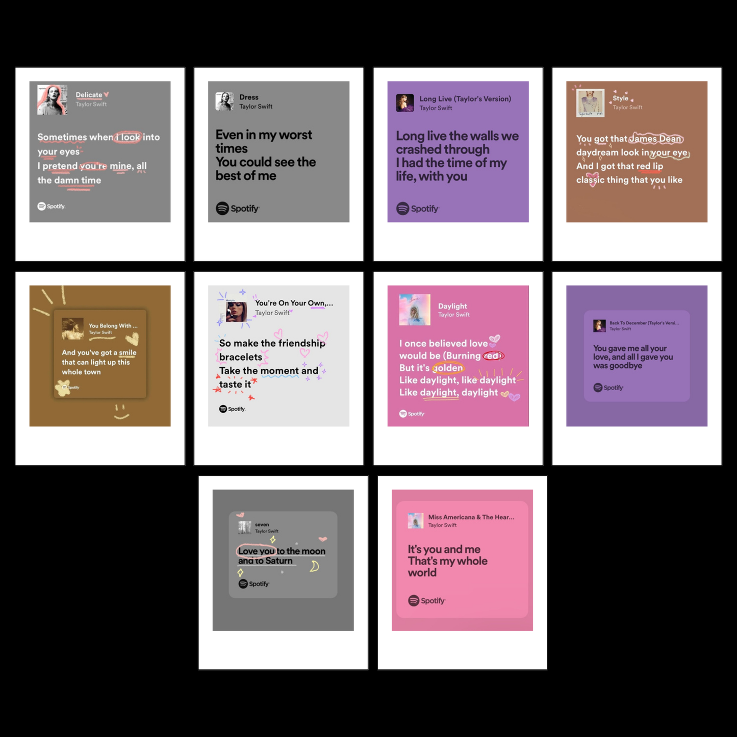 Taylor Swift Lyrics Polarides