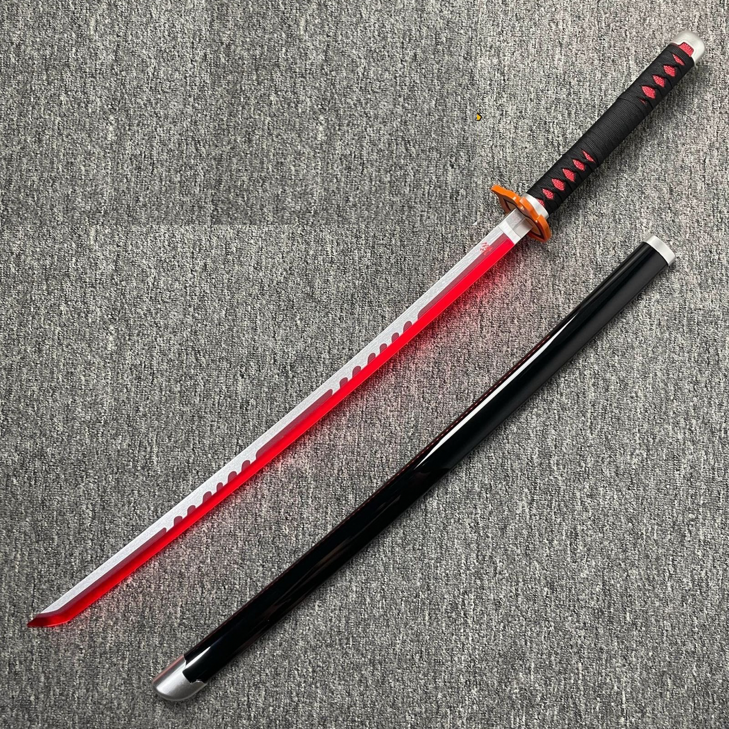 Tanjiro Red LED Wooden Katana - 76 cm