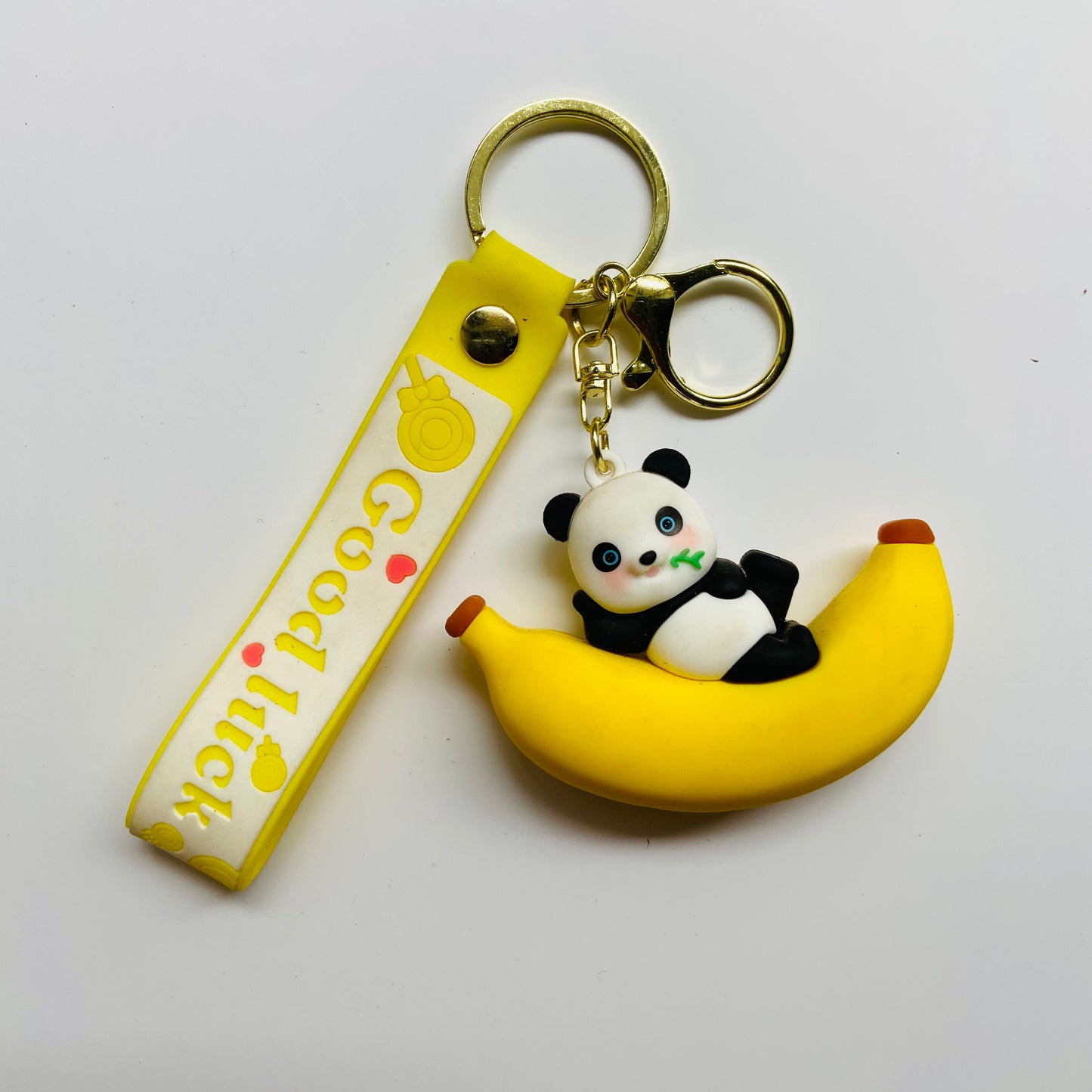 Panda Banana Keychain