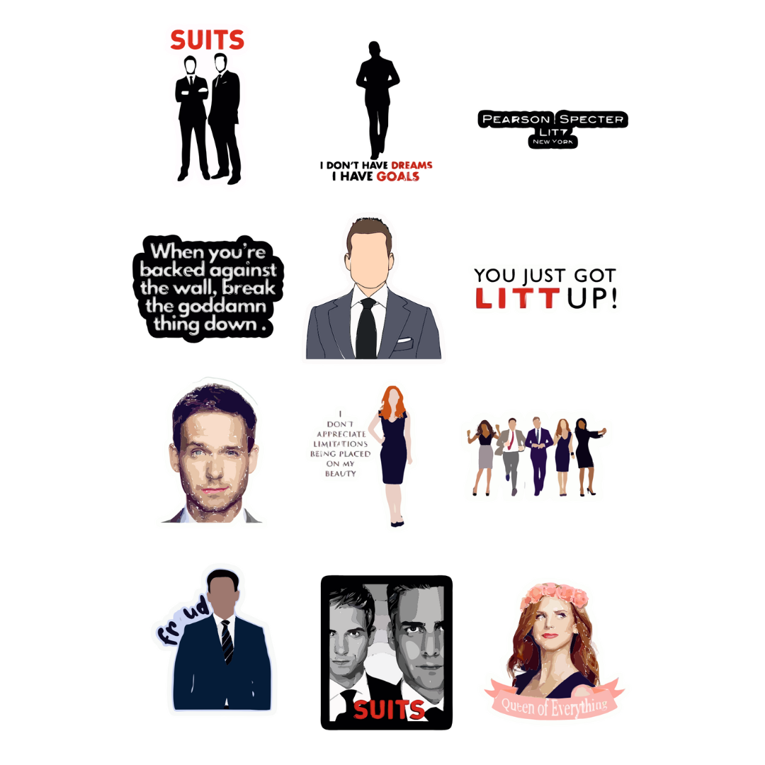 Suits Sticker Sheet
