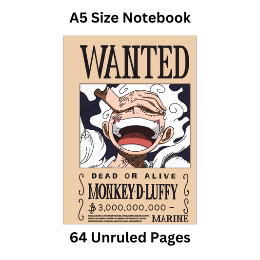 Wanted Luffy Doodle Notebook