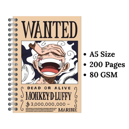 Wanted Luffy Wiro Notebook
