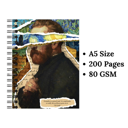 Van gogh Face Wiro Notebook