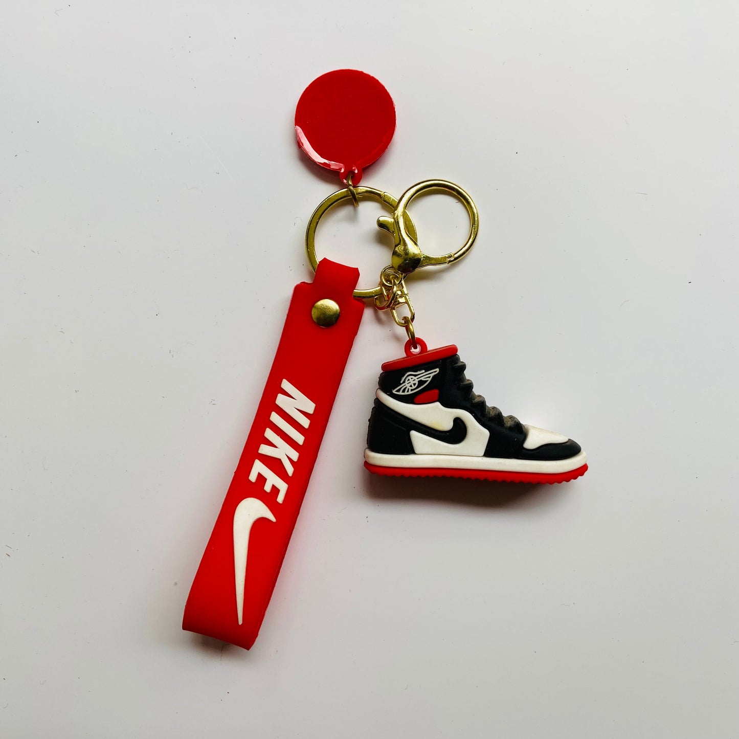 Red and White Sneakers Keychain