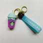 Purple Blue Starbucks Keychain