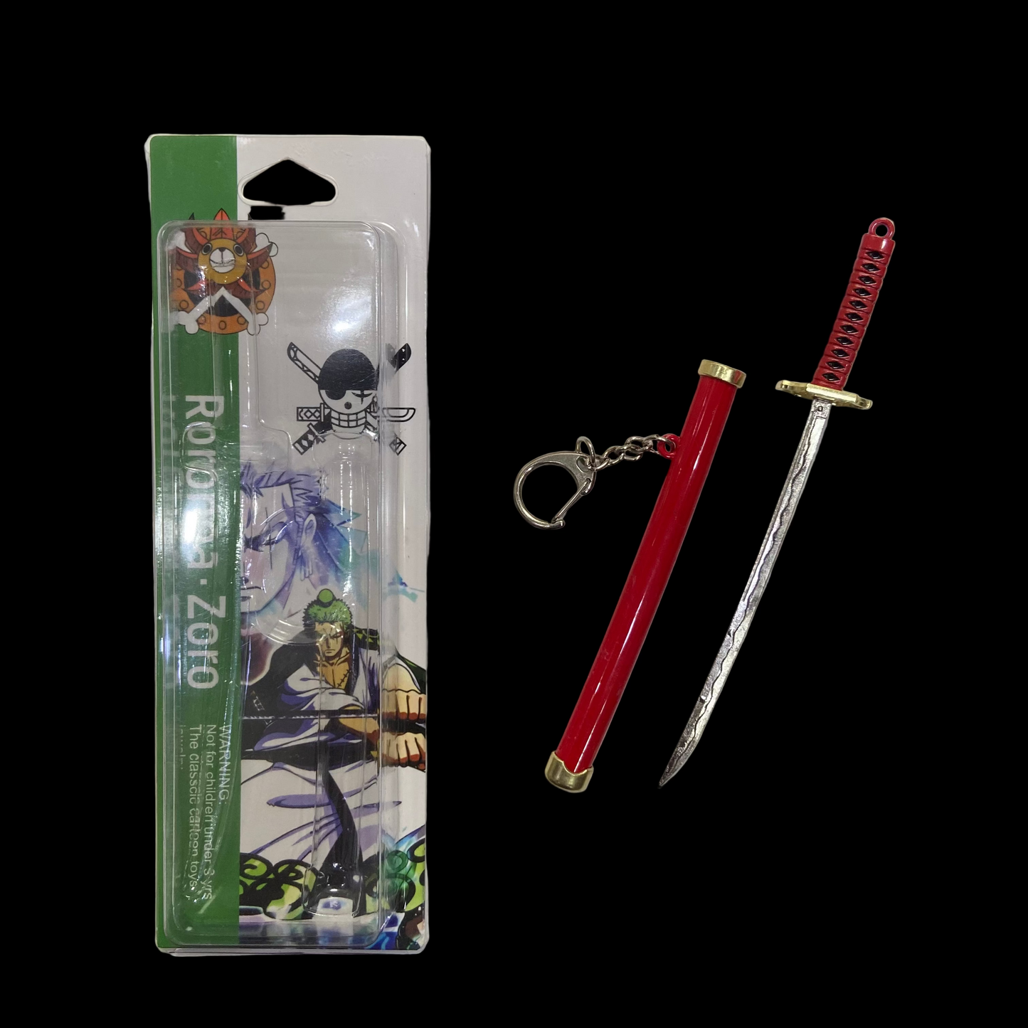 zoro Red katana keychain